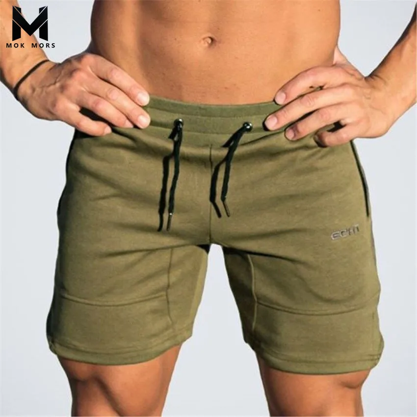 Г. летняя Мужская карман на молнии вышивка хлопок шорты мужские Мода High Street Casual Jogger Спортивная Мужская Короткие