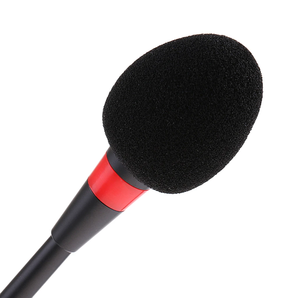 Flexible Gooseneck Conference Mic Condenser Microphone Desktop Standing w/ Mic Cover