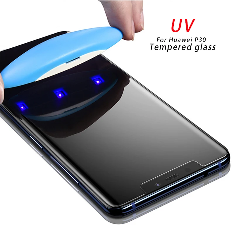 

UV Curved Full Glue Liquid Tempered Glass for huawei Mate 20 pro Mate 20 Screen Protector for huawei P30 pro p20 p20 lite film