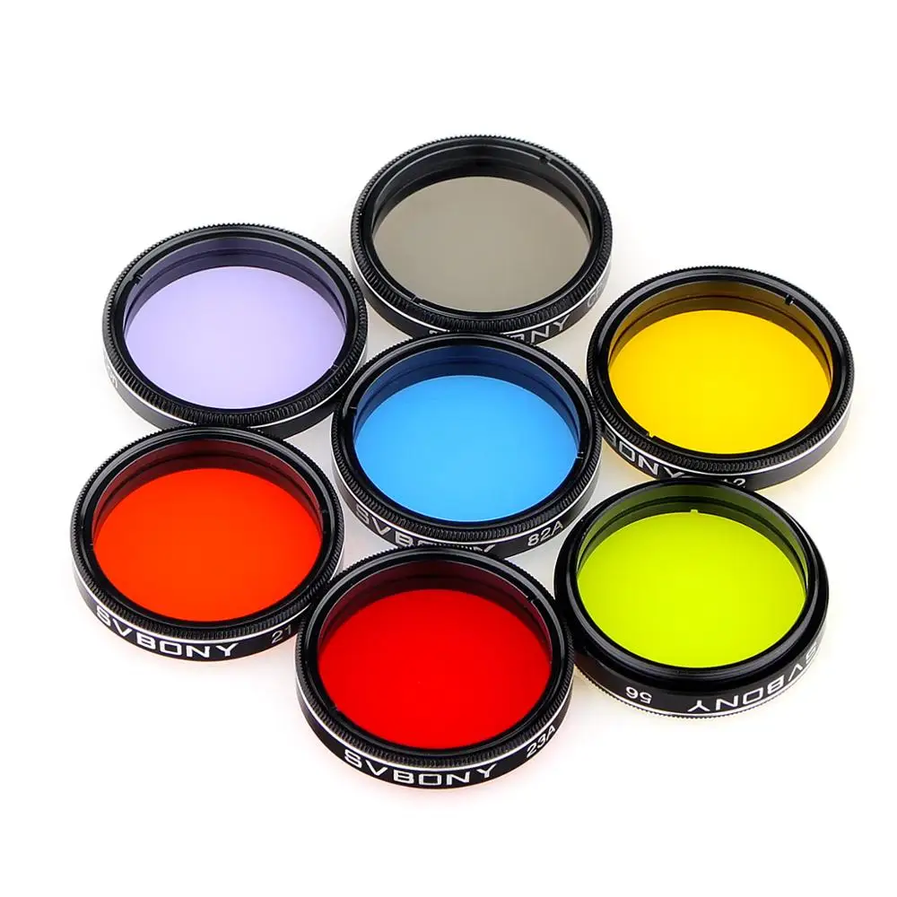 SVBONY 1.25" Moon Filter+CPL Filter+Five Color Filter Kit