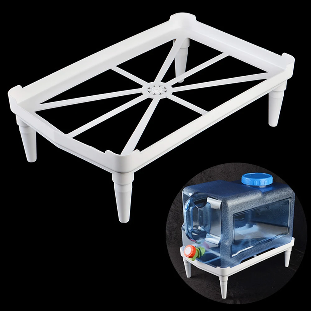 

Portable Plastic Rack Durable Stable Four Legged Rectangle Bucket Holder Outdoor Stand Non Slip Home Bracket