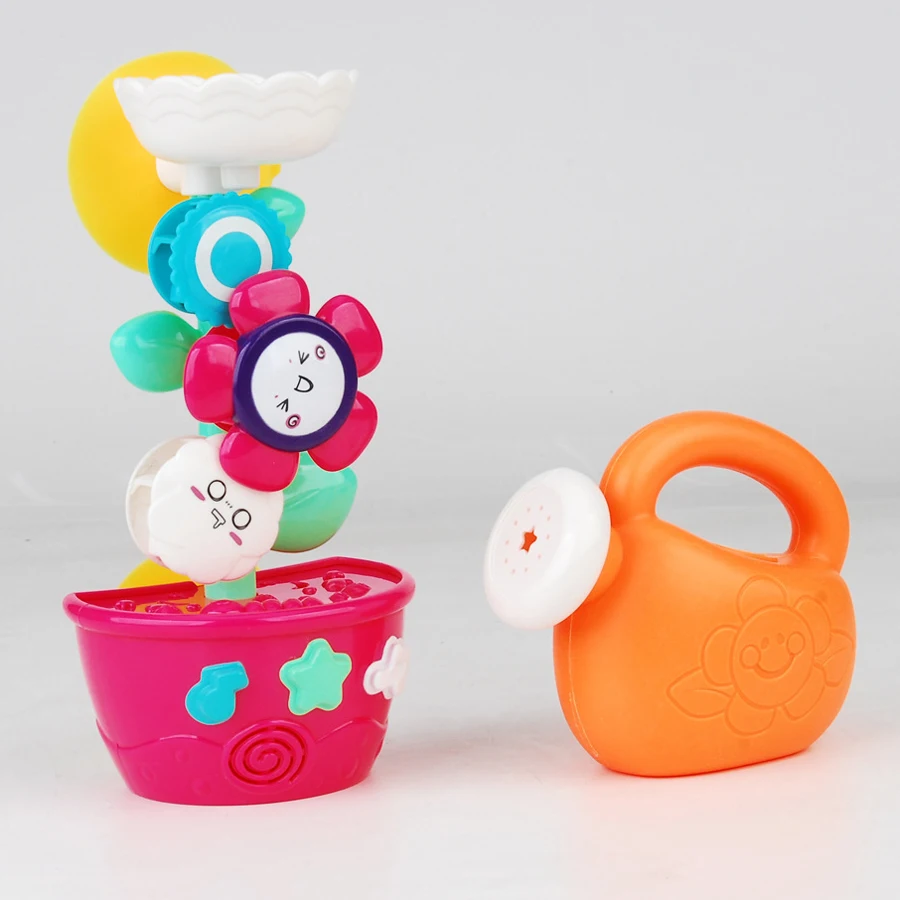 Baby Bath Toys Sunflower Shower Water wheel Games Toys For Bathroom
