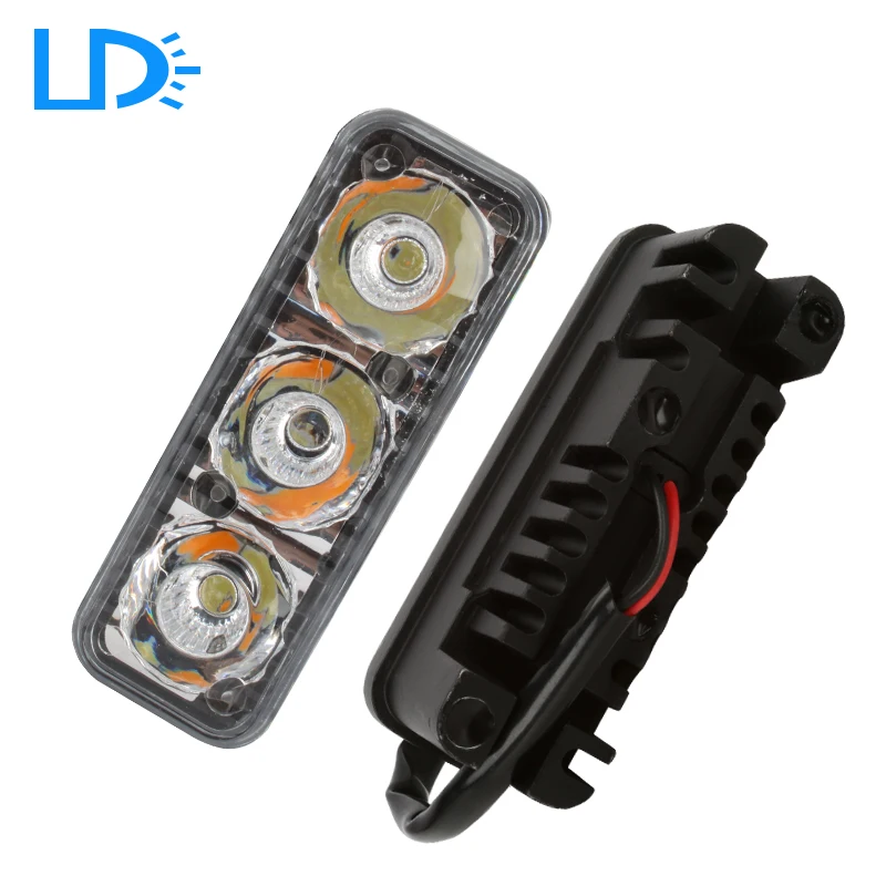 

Car styling Waterproof White and Yellow Car Head Light LED Daytime Running Lights DRL Fog Lights with Turn Signal light