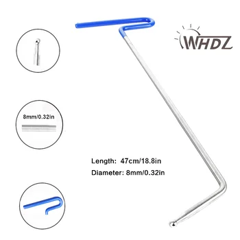 

PDR tools 1 pcs blue color PDR Rods Hooks 47cm length 8mm Push Rod Car Crowbar auto body Dent repair toolsPush Rod Car Crowb(B7)