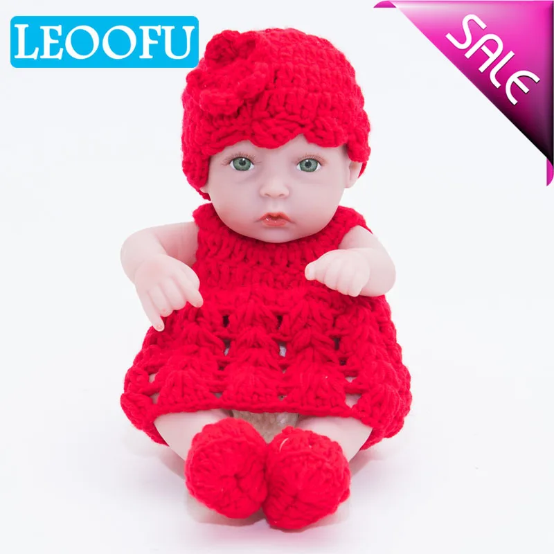 

LEOOFU 28cm 11inch christmas gift reborn baby doll realistic full body soft silicone reborn babies adorable bebe kids doll