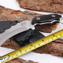 L. w Karambit тактический фиксированным Ножи для шашлыков, 440C лезвия Ebony Ручка выживания Ножи, Охотничьи ножи