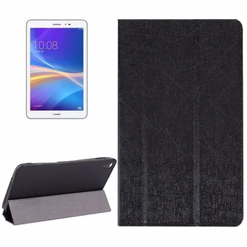 

For Huawei Honor Tablet 2 Strokes Texture Horizontal Flip Leather Case with 3-folding Holder