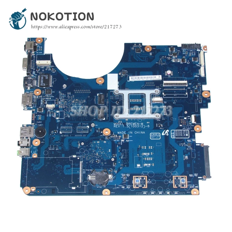 NOKOTION для Samsung R780 R728 материнская плата ноутбука BA92 06515A 06515B HM55 DDR3 GT310M Бесплатный