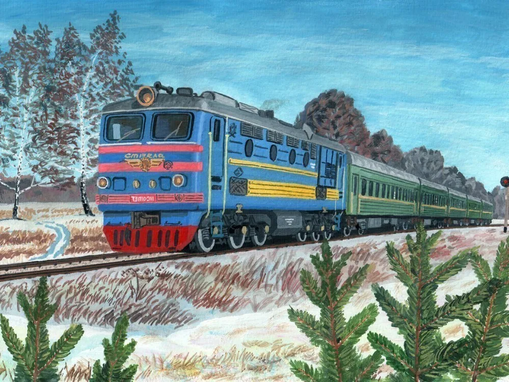 Поезд пассажирский картинки для детей