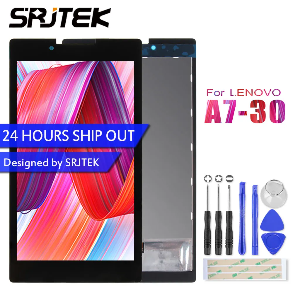 Srjtek For Lenovo Tab 2 tab2 A7-30HC A7-30 A7-30DC LCD Display Touch Screen Digitizer Sensors Glass Assembly Tablet Pc Parts Srjtek For Lenovo Tab 2 tab2 A7-30HC A7-30 A7-30DC LCD Display Touch Screen Digitizer Sensors Glass Assembly Tablet Pc Parts