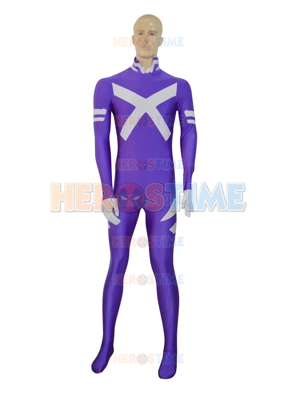 Фиолетовый костюм супергероя Psylocke для косплея на Хэллоуин x-men из спандекса