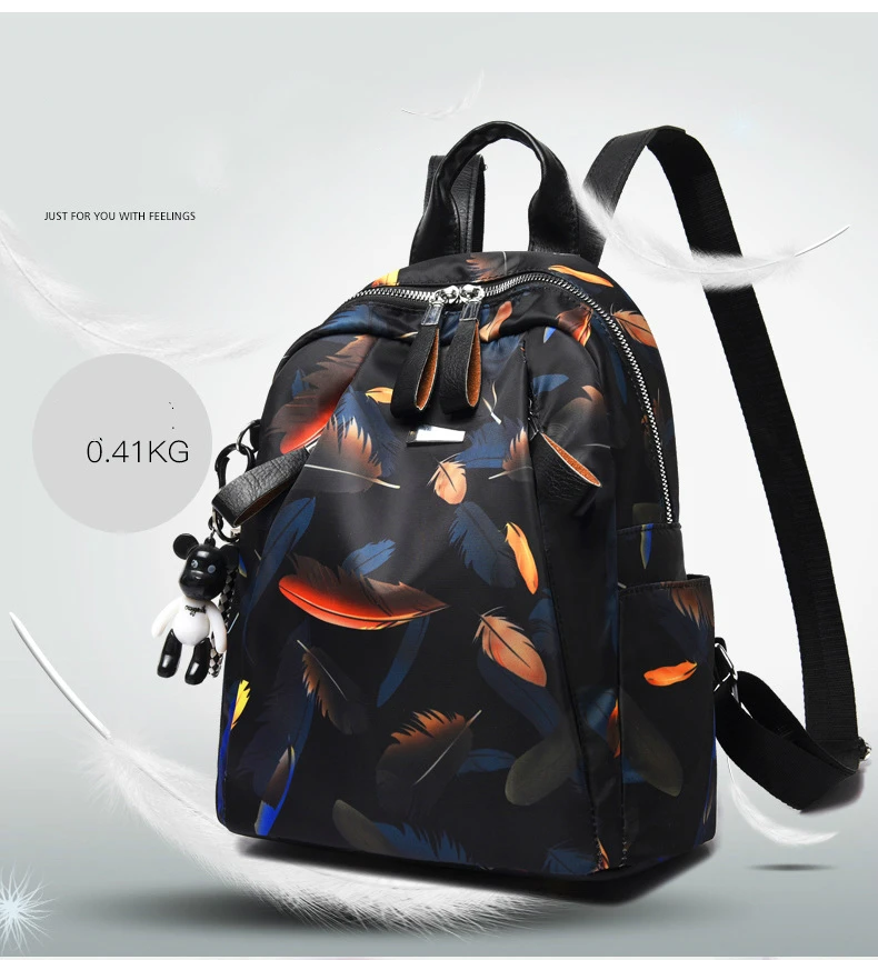 Atinfor Противоугонный водонепроницаемый рюкзак с принтом бабочки для женщин, маленькая школьная сумка для леди, сумка для книг