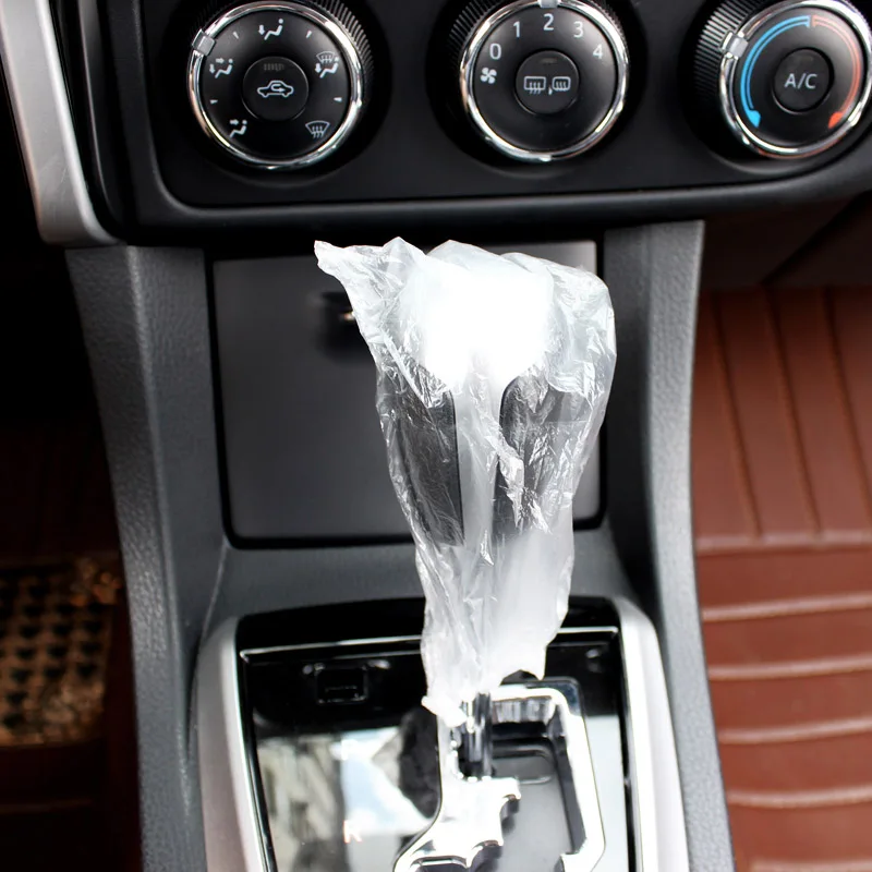 Arcade 100pcsSET Universally Car Disposable Plastic Soft Seat Shifting Lever Shifting Lever Cover Waterproof For BMW Honda