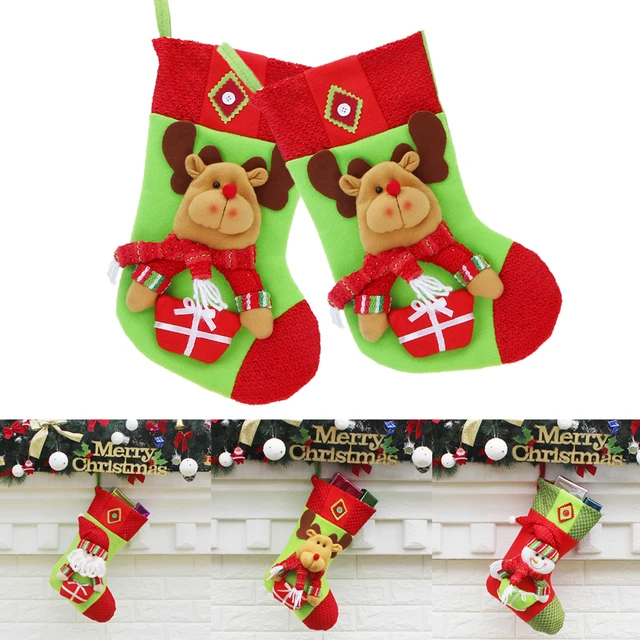 christmas stockings gift bag presents elk snowma santa claus pattern sock gift holders christmas ornaments - Santa Claus With Presents christmas stockings gift bag presents elk snowma santa claus pattern sock gift holders christmas ornaments - Santa Claus With Presents