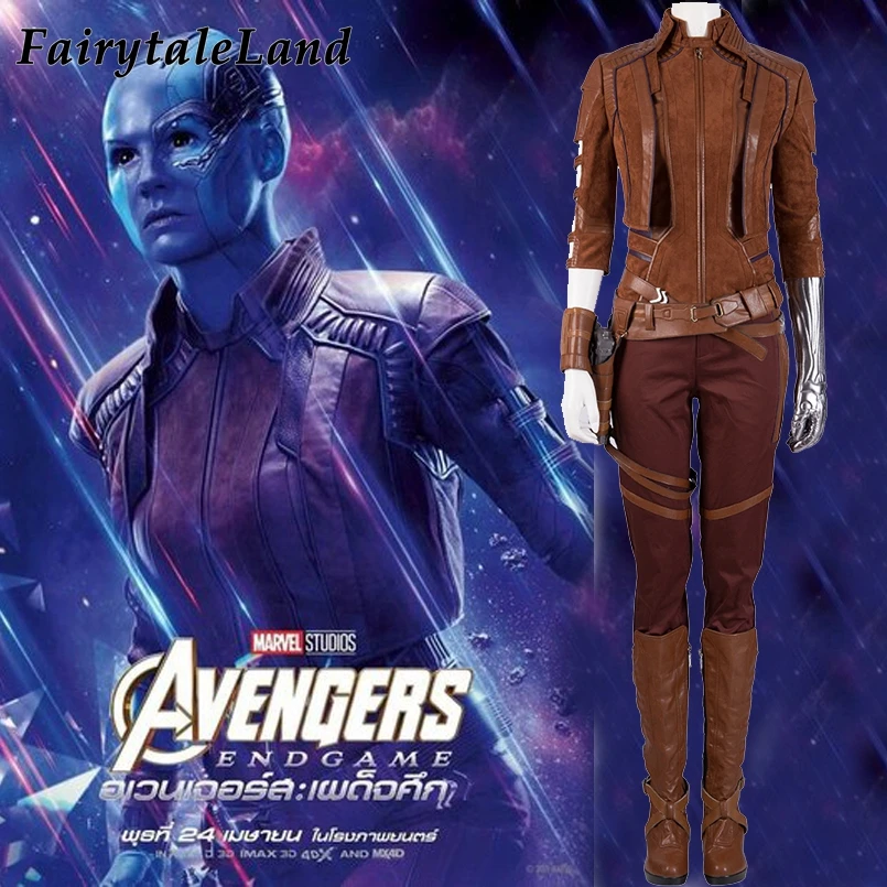 

Avengers Endgame Nebula Cosplay Costume Halloween granddaughter of Thanos Nebula Costumes full outfit Avengers 4 customized