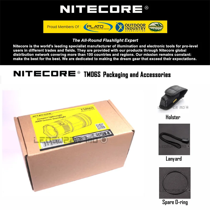 Новый продукт 2015 2016 крошечный Монстр Nitecore TM06S 4000 люмен CREE XM L2 U3 светодиодный