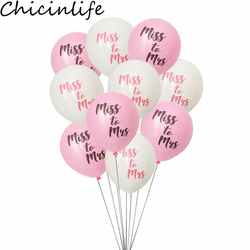 Chicinlife 10 шт. дюймов Miss To Mrs латексные шары Девичник украшение для вечеринки