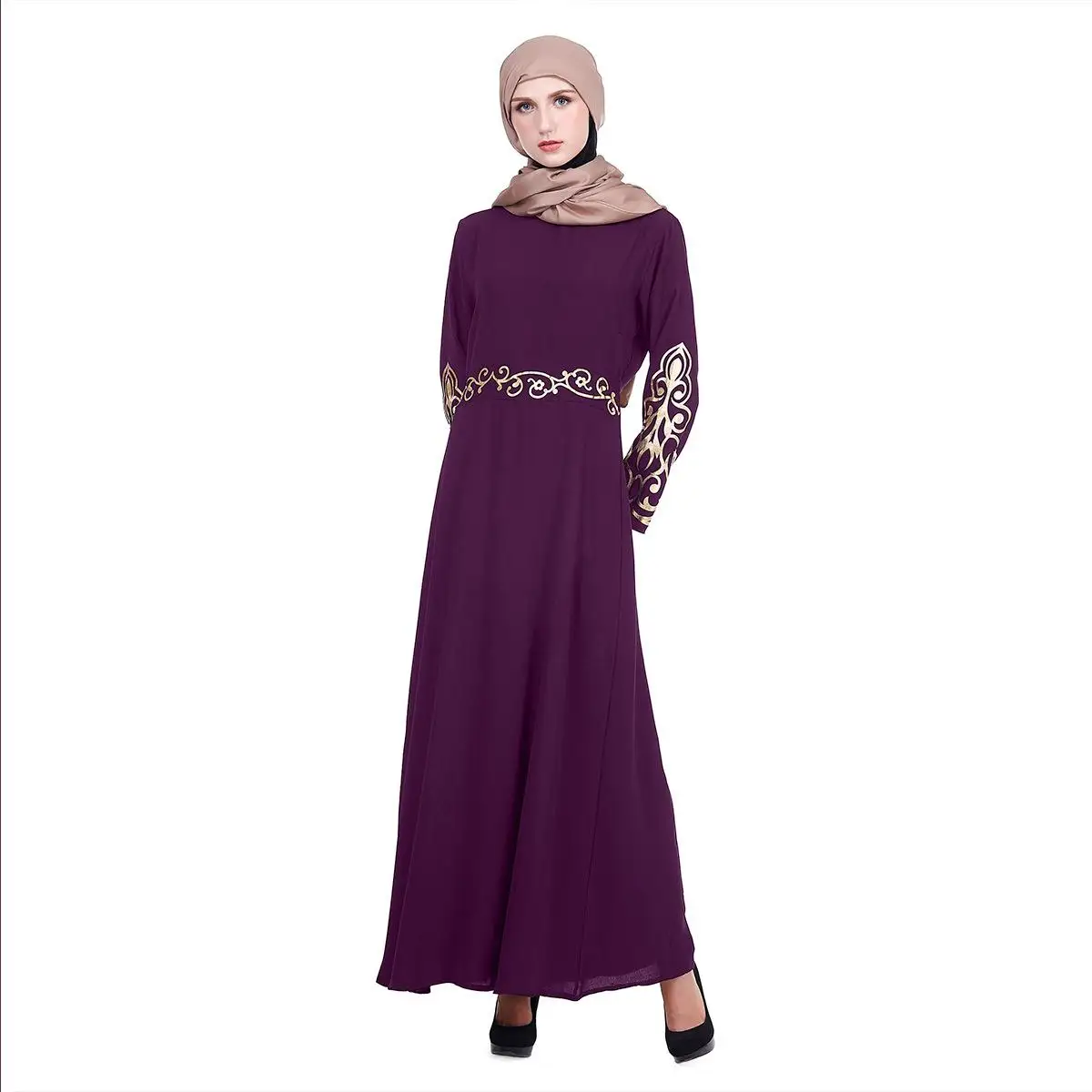 Дубай Длинные Макси Вечерние платья женские мусульманские 2 шт abaya исламский кафтан халат Рамадан арабский комплект одежды Ближний Восток