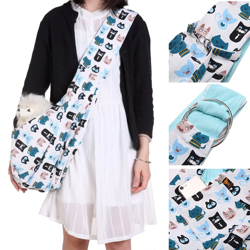 

Dog Bags for Small Dogs Cat Sling Carrier Bag Travel Tote Soft Breathable Pouch Hands-free Shoulder Bag Carry Handbag Pack Women