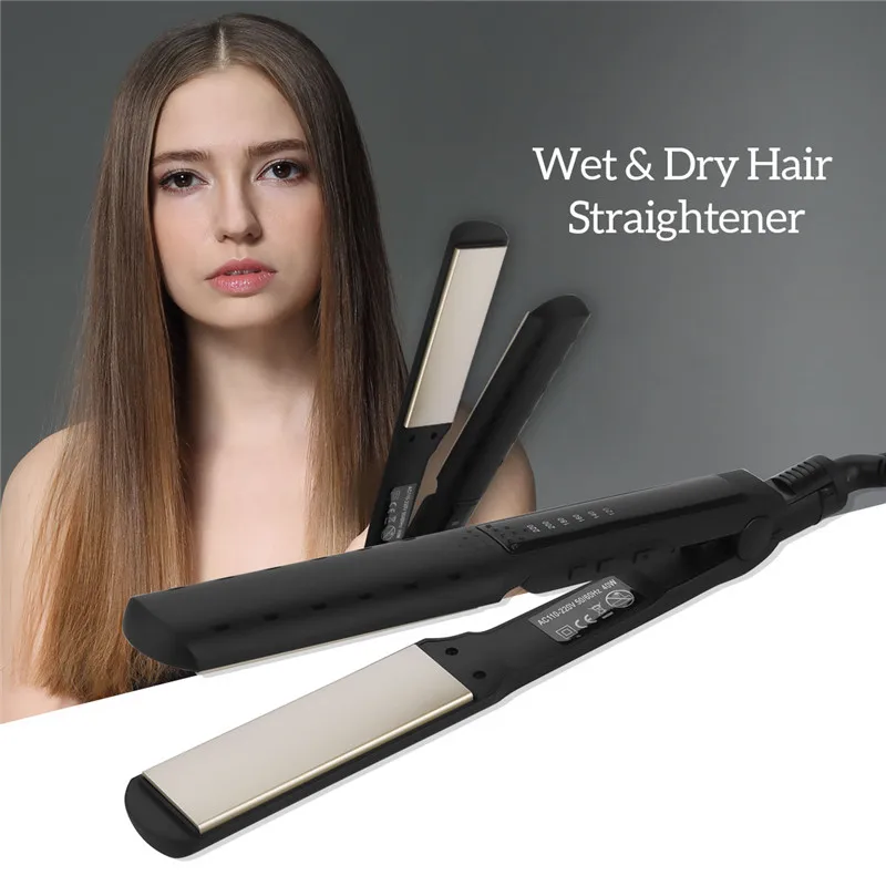 

Professional Ceramic Hair Straighteners 6 LED Temperature Indicator Styling Tools Straightening Irons PTC Fast Warm-up Flat Iron
