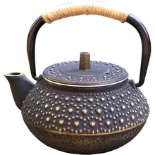 300 мл чугунный чайник небольшой чугунок японском стиле без покрытия гладить бутылки ручной работы воды чайник чугунные чайный сервиз