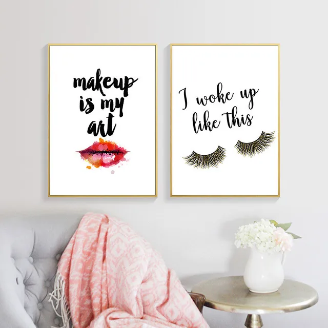 Makeup Girl Wall Pictures Art Print Fashion Beauty Canvas Painting Red Lip Art Poster Eyelash Wall Makeup Girl Wall Pictures Art Print Fashion Beauty Canvas Painting Red Lip Art Poster Eyelash Wall Decor картины HD2613