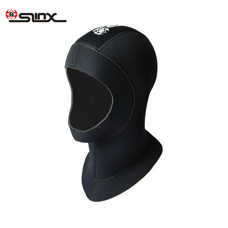 SLINX DIY Trimed 5 мм для подводного плавания из неопрена маска полная шея шапка Водонепроницаемая подводная рыбалка подводное плавание теплый капюшон - Цвет: Size L