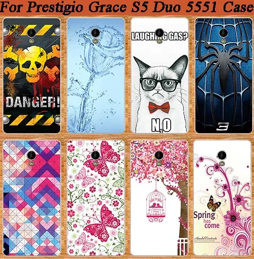 Новый модный Мягкий ТПУ силиконовый защитный чехол для телефона DIY Prestigio Grace S5 LTE