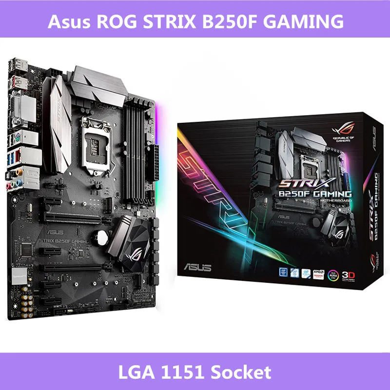 Asus ROG STRIX B250F GAMING LGA1151 DDR4 DP HDMI DVI M.2 ATX Motherboard With USB 3.1