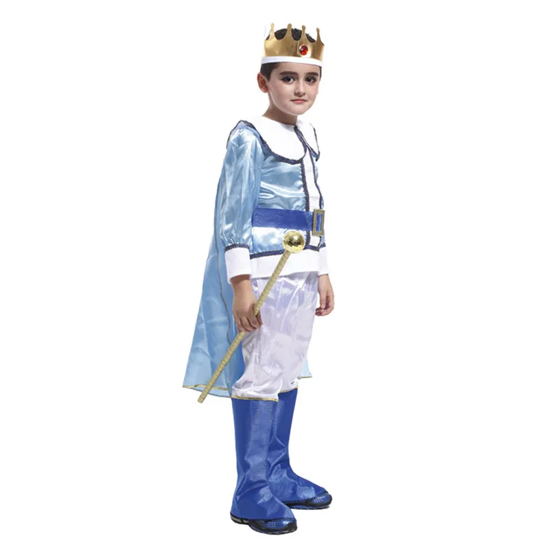 Костюм «Люкс» на Хэллоуин для детей, Детский карнавальный праздник Пурим, нарядное платье, шапка для косплея и одежды «Принц»