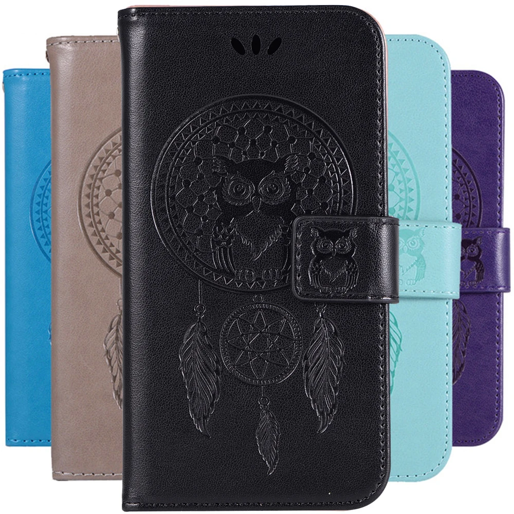 

Dream Catcher Owl Pattern Book Case Leather For Samsung Galaxy Note 5/Note 8/ Note 9 Wallet Cover Shell Card Money Slots Holder