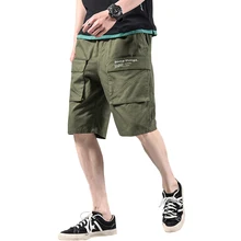Новые летние мужские шорты-карго военные мужские шорты свободного покроя с большим количеством карманов повседневные шорты Свободные мешковатые брюки Прямая ABZ323