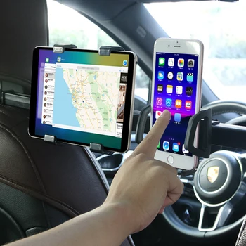 

2in1 Car Back Seat Holder Tablet Mobile Phone Stand Ipad Adjustable Auto Chair Shelf Headrest Stent Seat Back Pillow Bracket