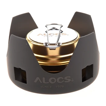 

ALOCS Portable Mini Ultra-light Spirit Burn er Alcohol Stove Outdoor Backpacking Hiking Camping Furnace with Stand