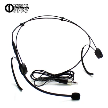 

Professional 3.5mm Jack Stereo Screw Lock Dual Earhook Headset Microphone System For Wireless Beltpack Transmitter EW572 EW312