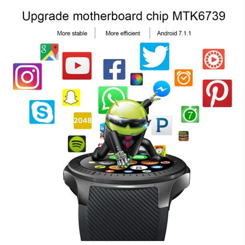 Смарт часы мужские цветные LF25 4G IPS HD дисплей 1 3 дюйма Android 7.1.1 GPS Bluetooth Гб + 16 ГБ 600