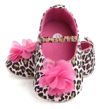 

Spring Baby Shoes First Walkers Infant Toddler Big Flower Leopard Spring Shoes Prewalker