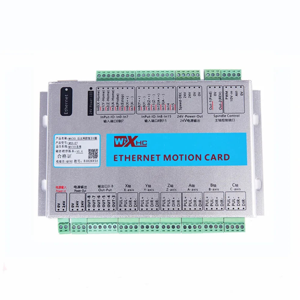 

6 Axis Mach3 Ethernet Breakout Board New XHC Ethernet Motion Control Card 5 generation 2000KHZ