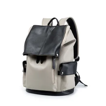 

New element PU leather backpack waterproof multi-functional 14-inch laptop bag men's and women's leisure travel backpack