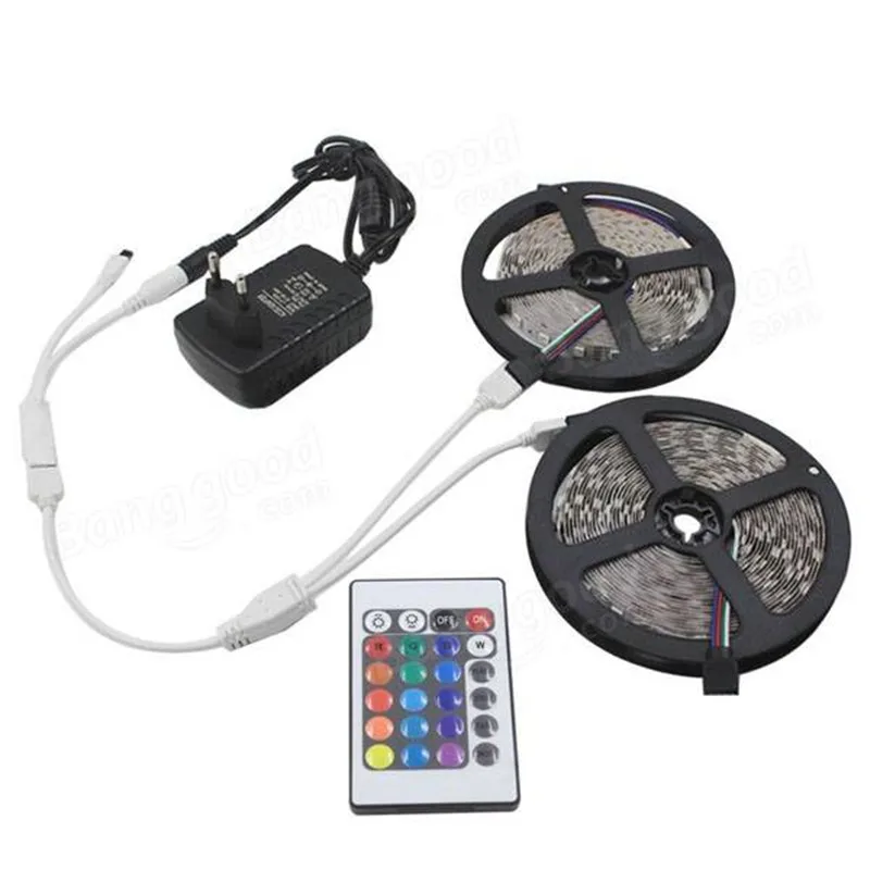 Kit de tira LED RGB de 60 ledes/metro para cabecero de cama de una plaza y media BedLed con mando a distancia por infrarrojos