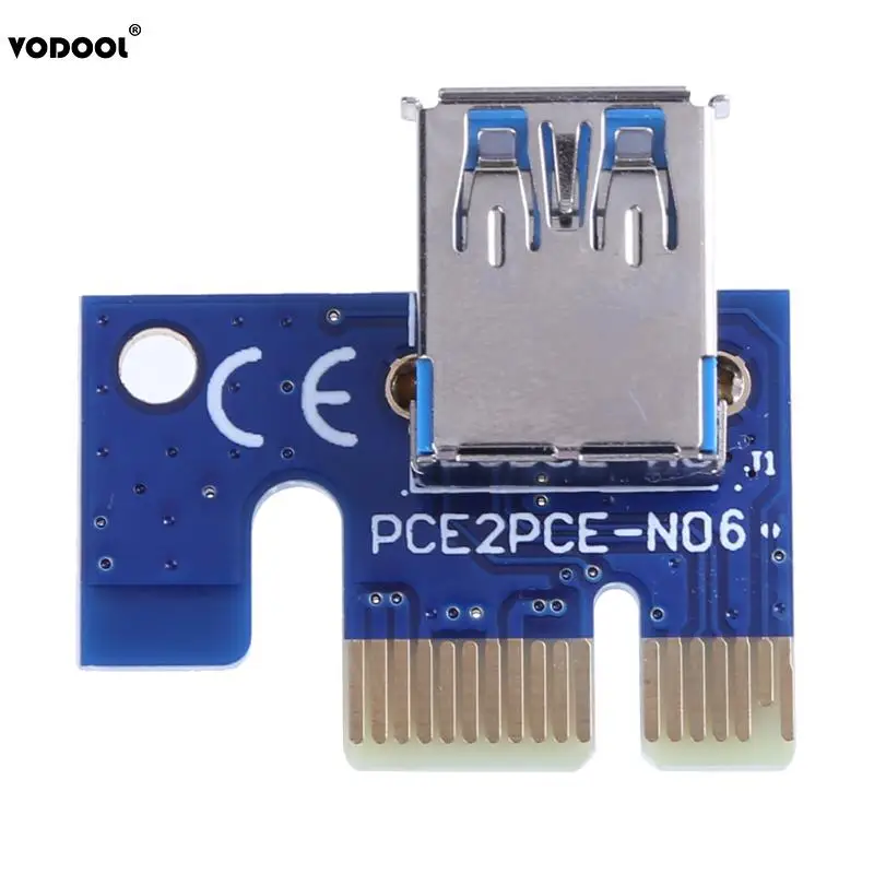 VODOOL PCI E 1X до 16X PC расширитель для видеокарты расширения набор карт с 6 контактным