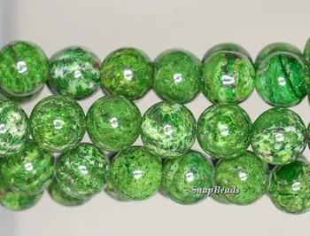

6mm Schiller Sheen Spar Gemstone Grade A Green Round 6mm Loose Beads 8 inch Half Strand (90111851-132)
