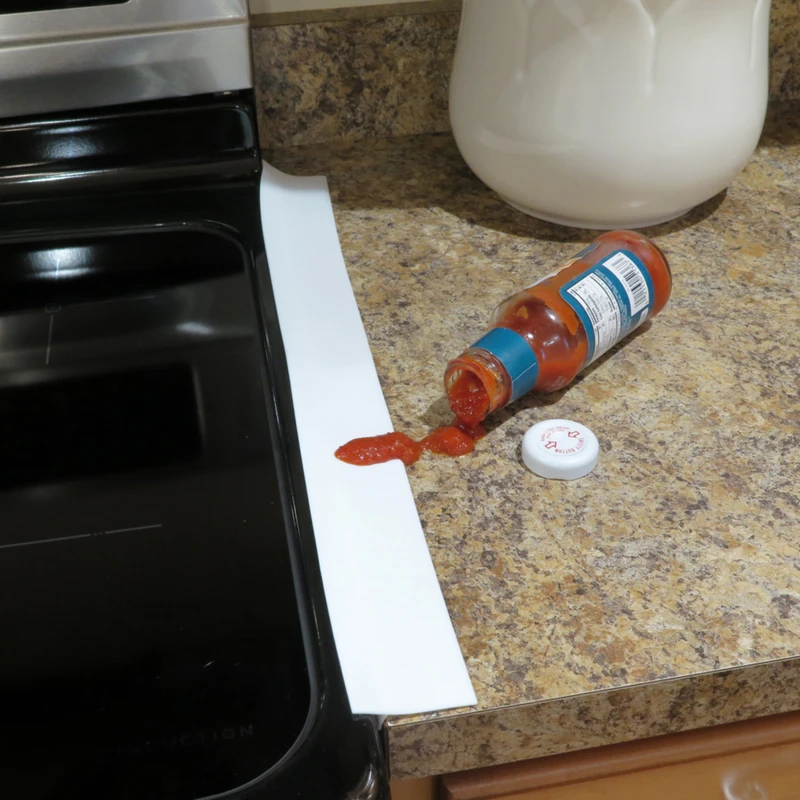 2pcs/lot Stove Counter Gap Cover Silicone Rubber Kitchen Oil-gas Slit Filler Heat Resistant Mat Oil Dust Water Seal
