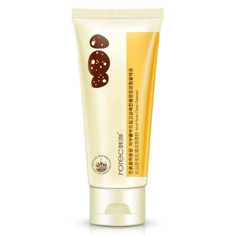 ROREC Volcanic Mud Clean Pore Cleanser Foam Natural Skin Сare Moisture