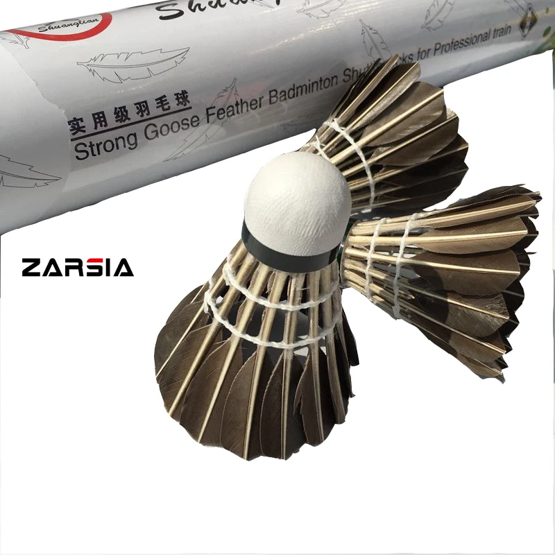 1 tube durable Badminton shuttlecock black goose feather badminton