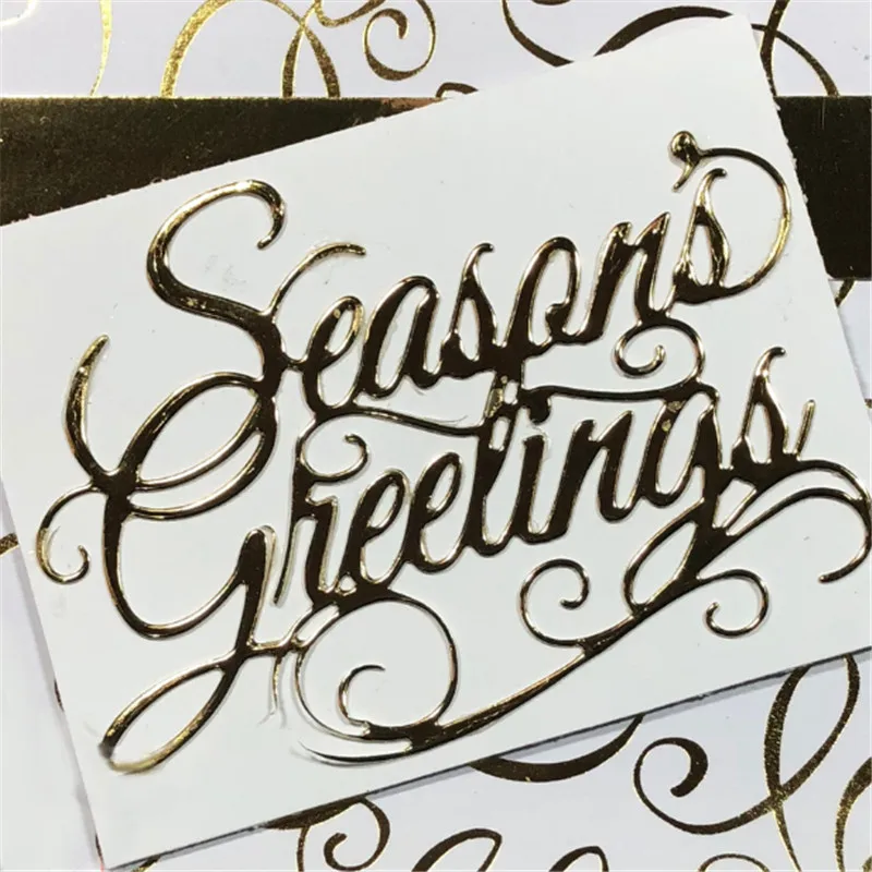 

Seasons Greetings Letter Words Metal Cutting Dies New for Craft Dies Scrapbooking Card Making Die Cut Album Stencil Embossing