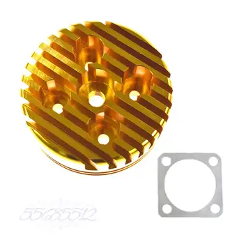 

Racing CNC Cylinder Head for 66cc / 80cc Gas Motorized Bicycle Yellow