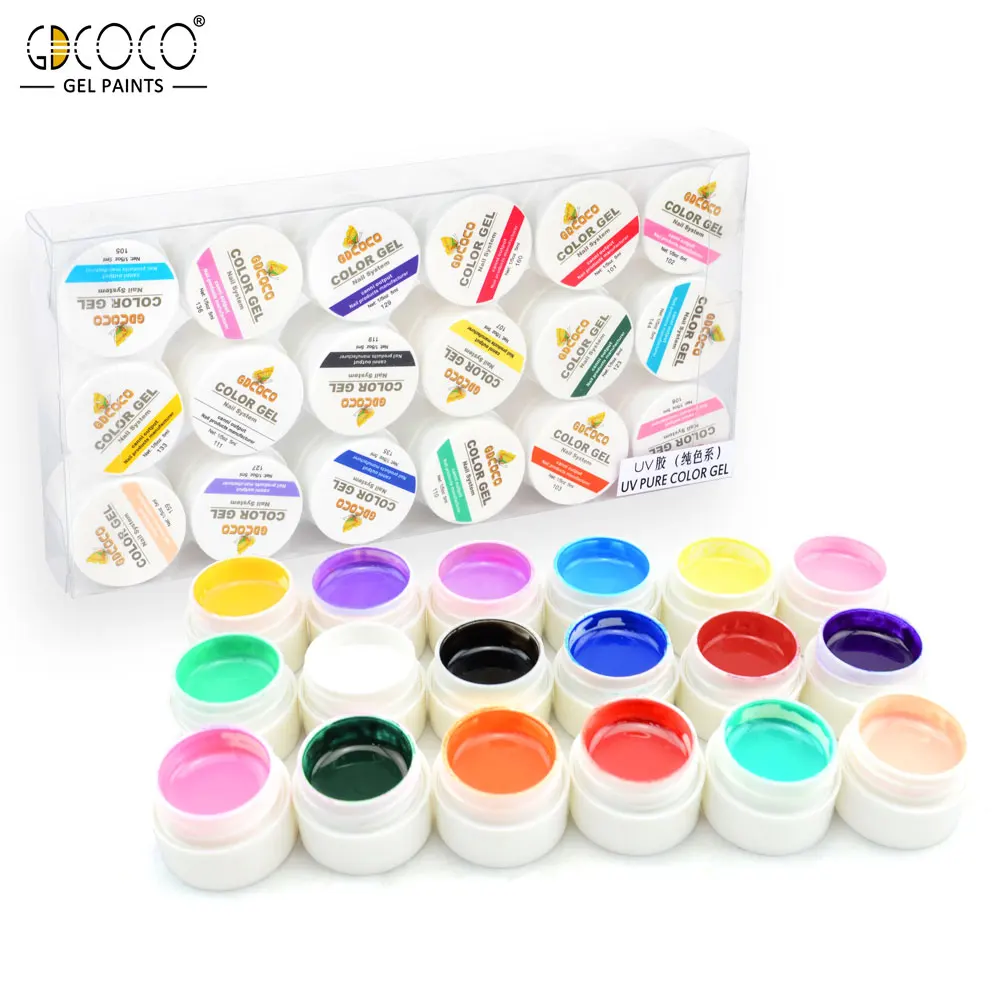 #20204 GDCOCO Kit de uñas de Gel UV 36 colores CANNI salida pintura de Gel de uñas DIY pintura gel
