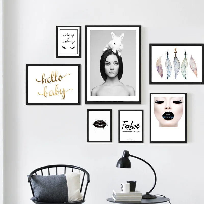 

Modern fashion beauty canvas poster prints Quotes on canvas Wall Canvas Paintings Modern Home Decor,Wall Art Print Poster LP0001