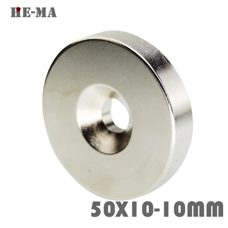

1Pcs Neodymium Magnet Ring 50x10mm With Hole 10mm Permanent N35 Small Round Super Strong Powerful Magnetic Magnets 50x10-10mm